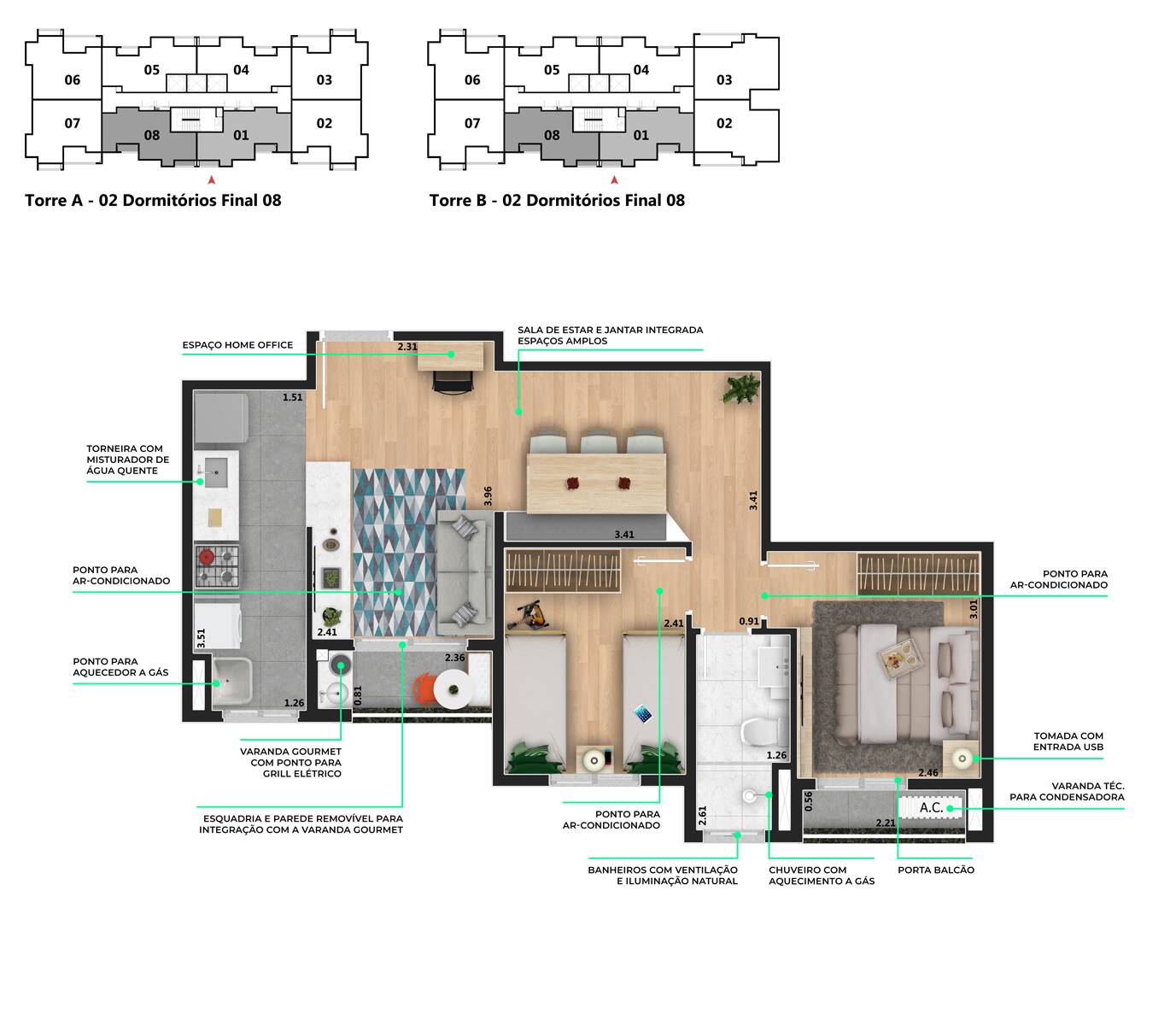 Apartamento, 2 quartos, 60 m² - Foto 4