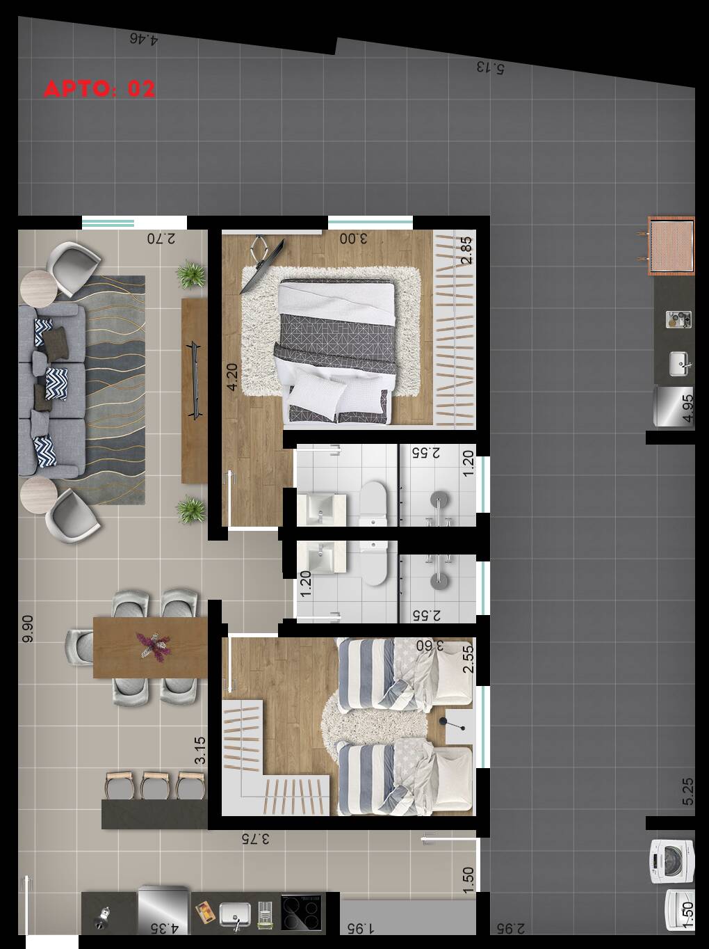 Apartamento, 2 quartos, 70 m² - Foto 19