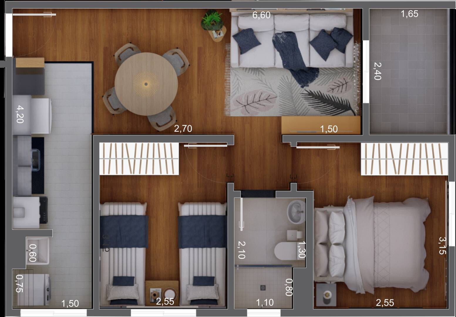 Apartamento, 2 quartos, 50 m² - Foto 12