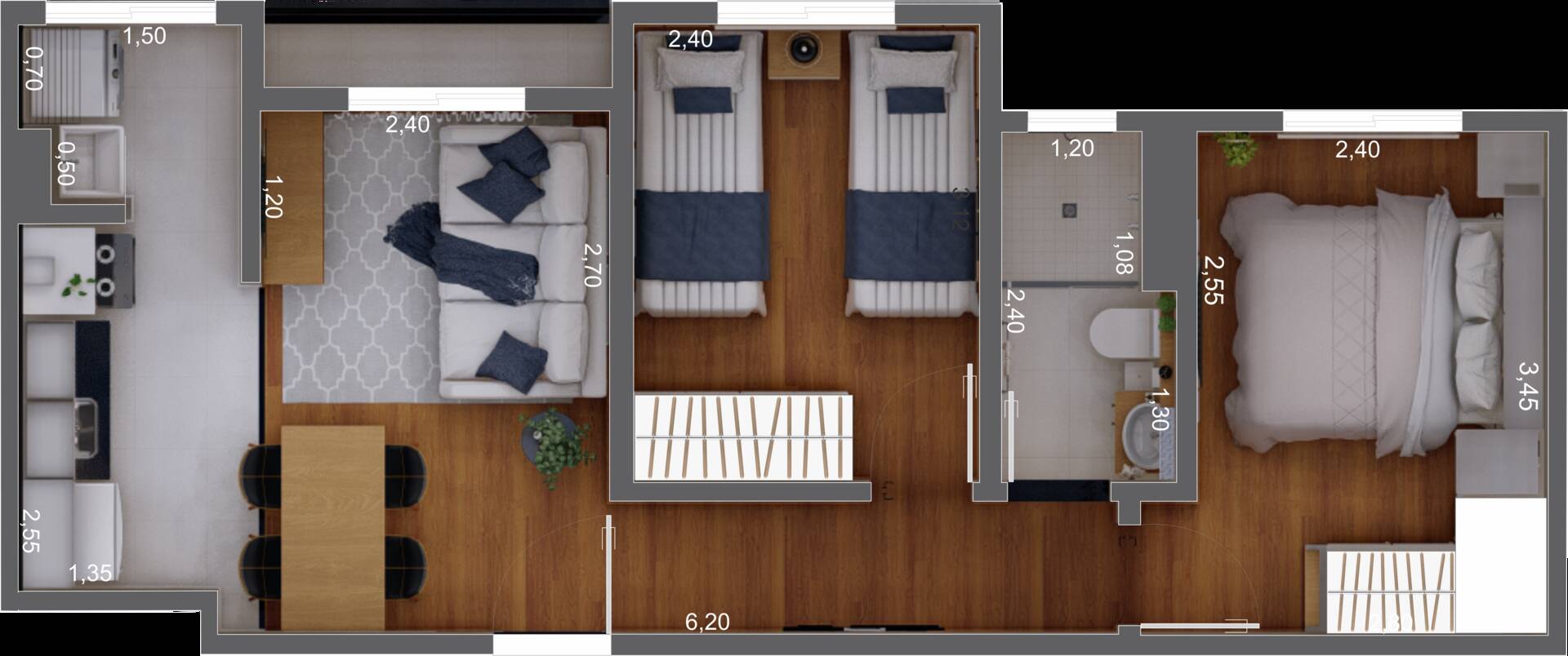 Apartamento, 2 quartos, 50 m² - Foto 16