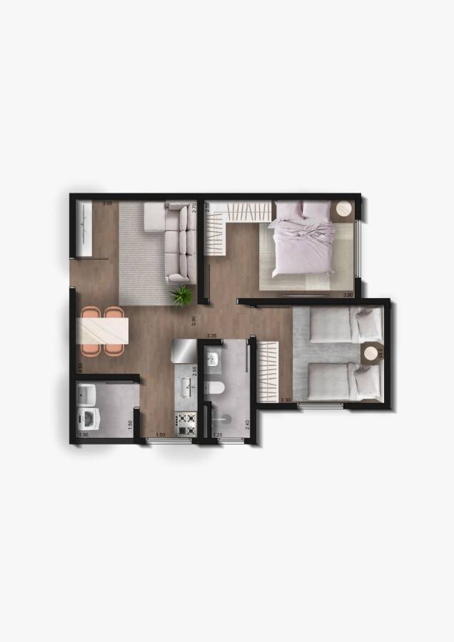 Apartamento, 2 quartos - Foto 12