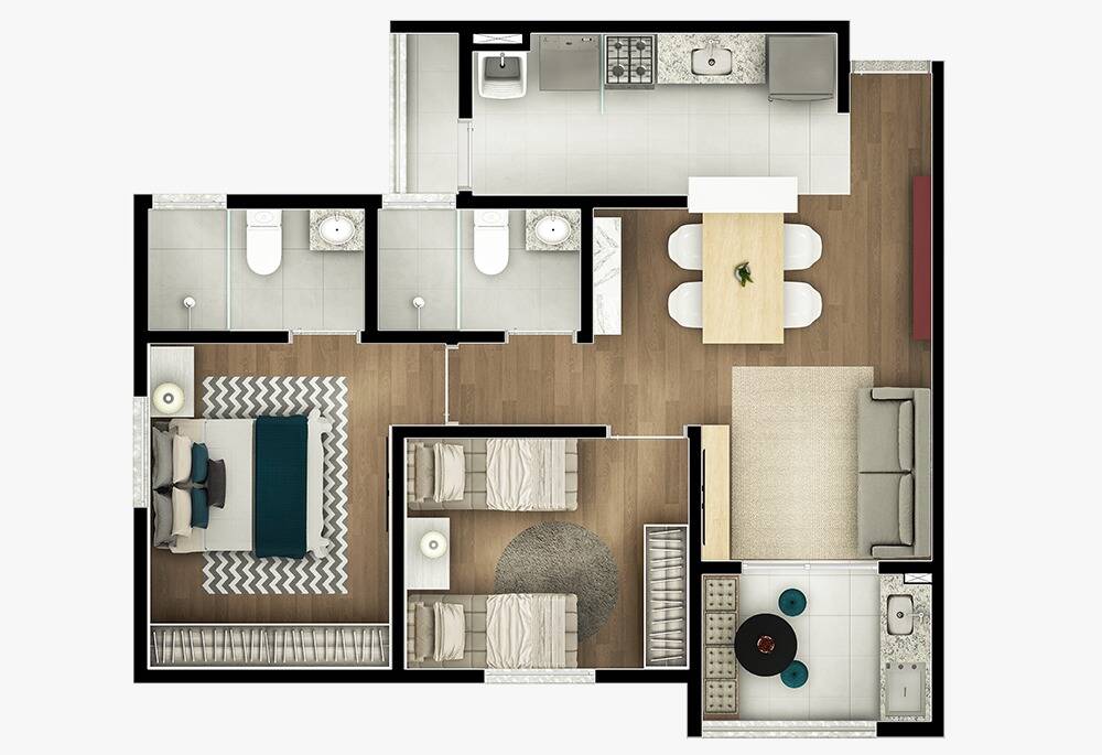 Apartamento, 2 quartos - Foto 10