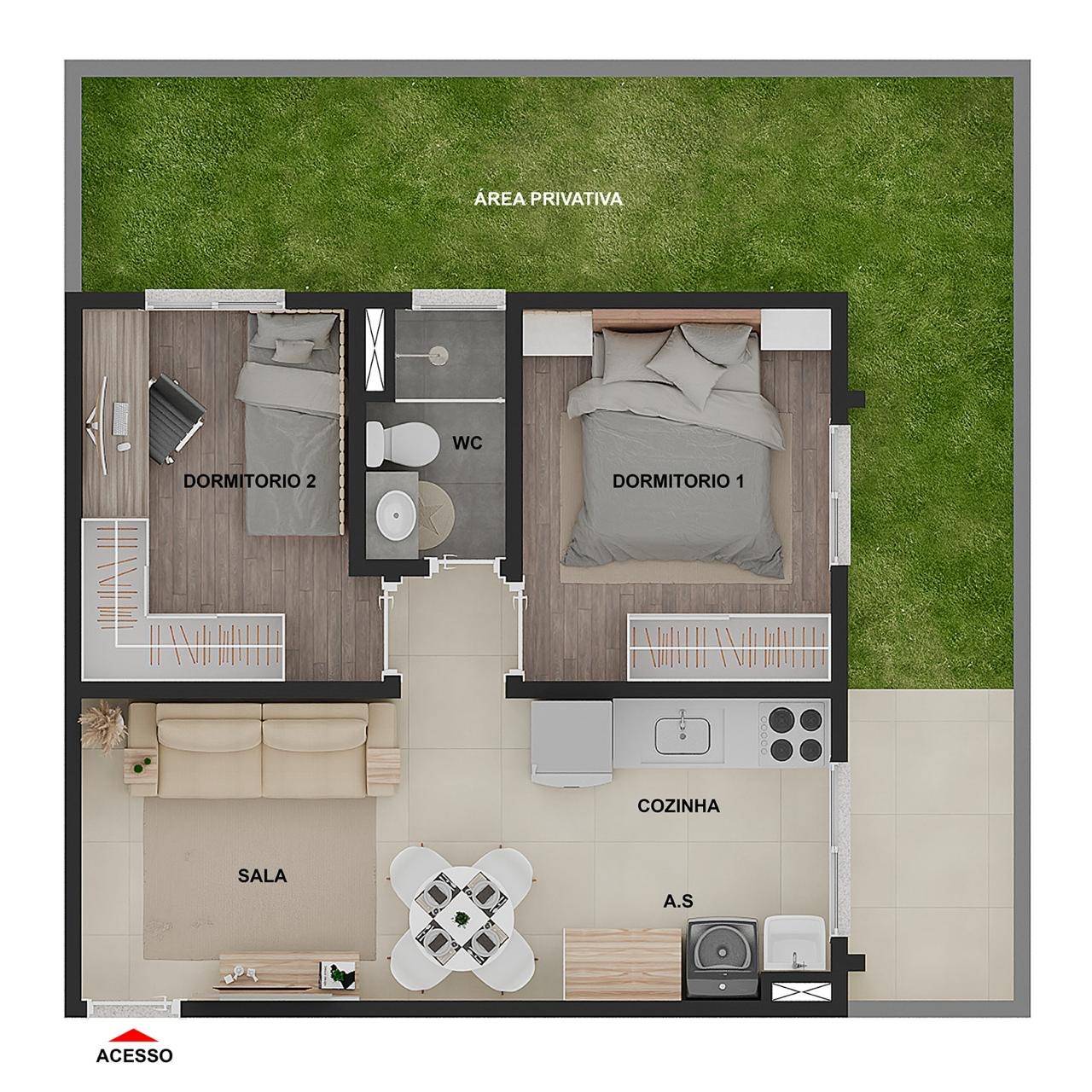 Apartamento, 2 quartos - Foto 4